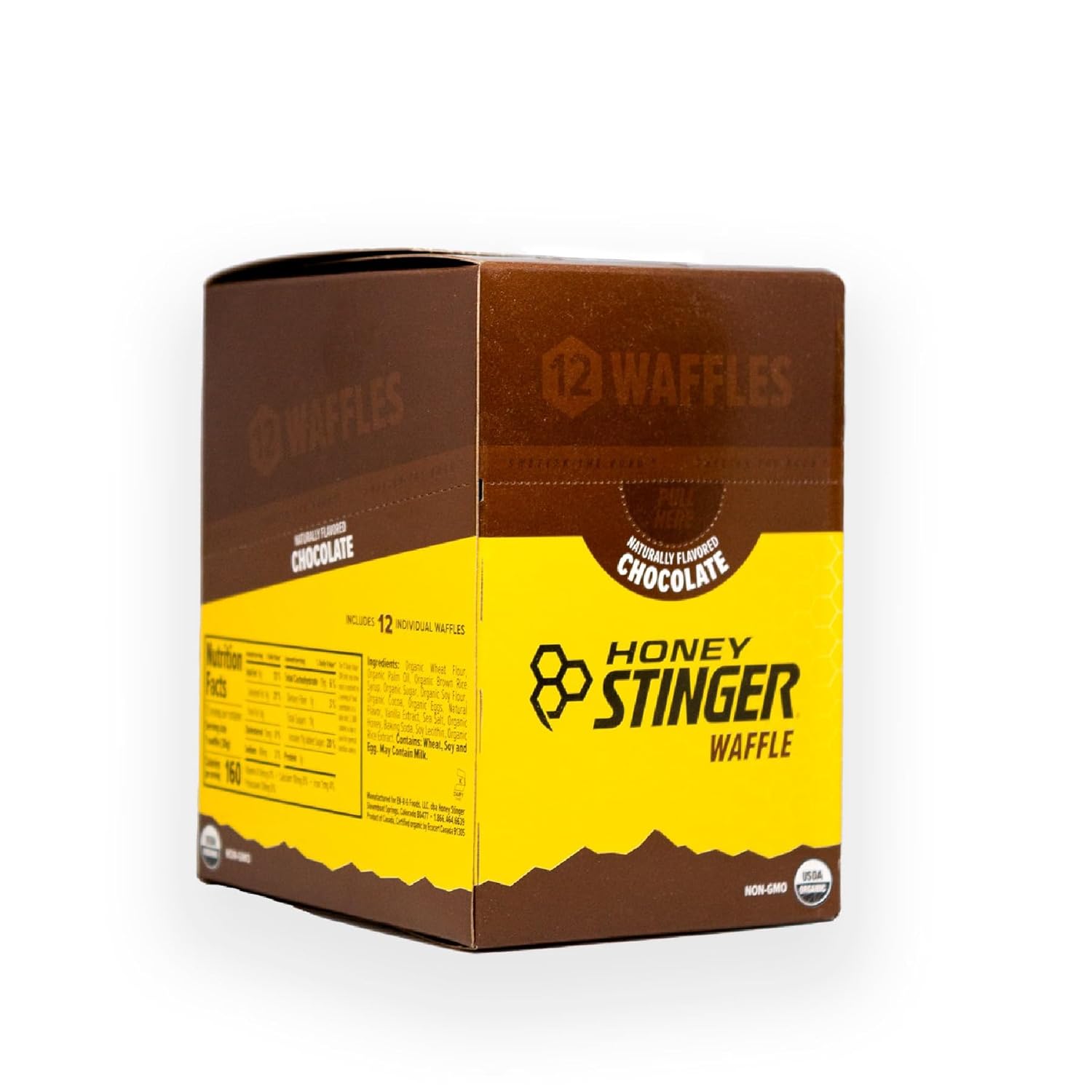 FOOD HS WAFFLE ORGANIC CHCOLATE BXof12 single