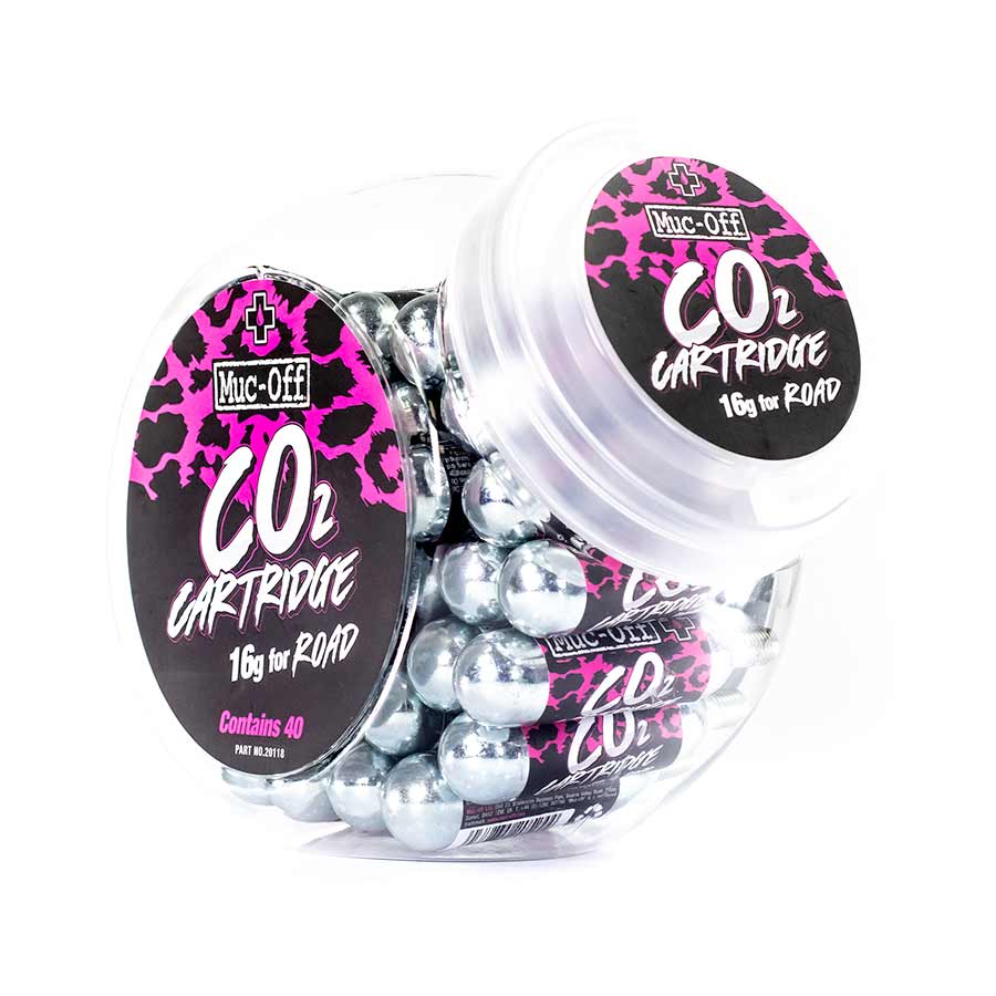 CO2 Refill Road Cartridges, Qty 40 Jar, 16g