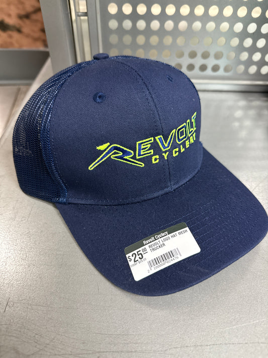 Revolt Logo hat mesh trucker Blue