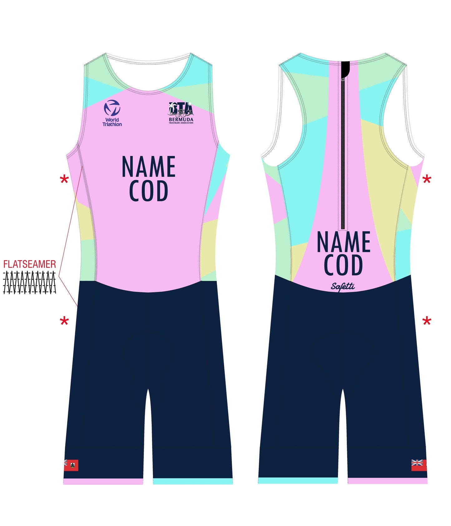 BTA - ITU Acqua Zero Sleeveless Triathlon SkinSuit. Men (W/ NO LOGOS)