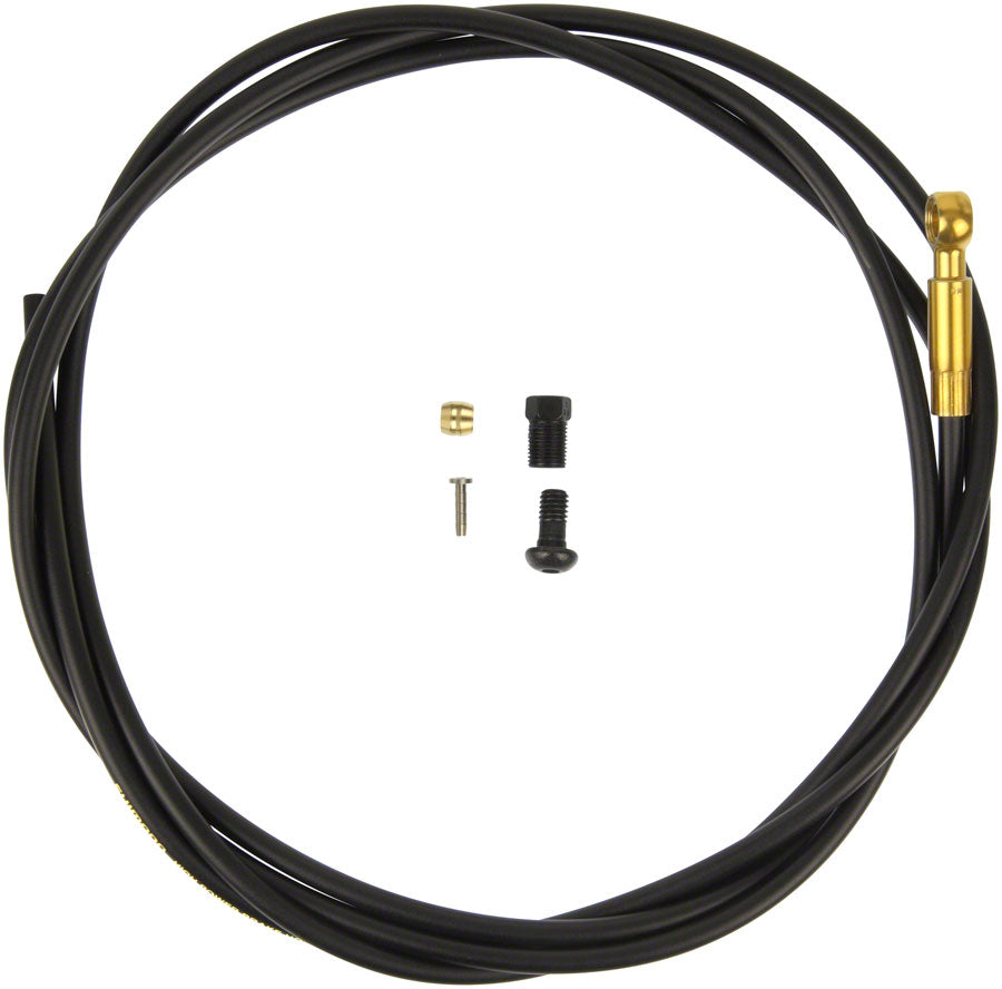 DISC BRAKE HOSE, SM-BH90-SBSL SAINT, 2000MM, LONG BANJO, BLK