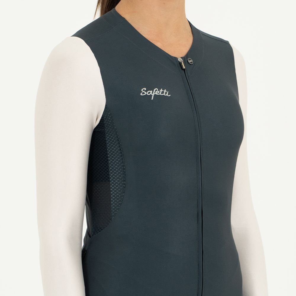 WOMEN'S IVORY GRAY LONG SLEEVE CYCLING JERSEY