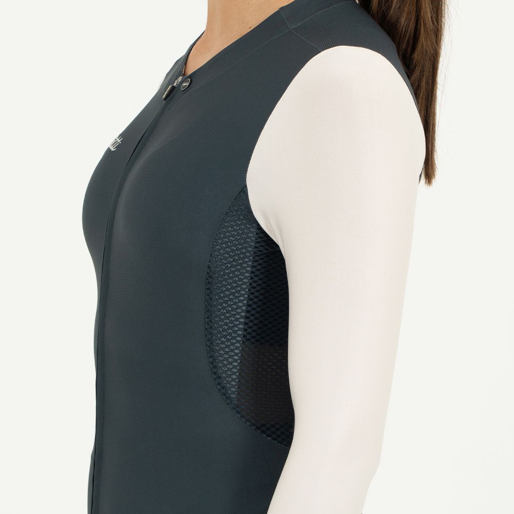 WOMEN'S IVORY GRAY LONG SLEEVE CYCLING JERSEY