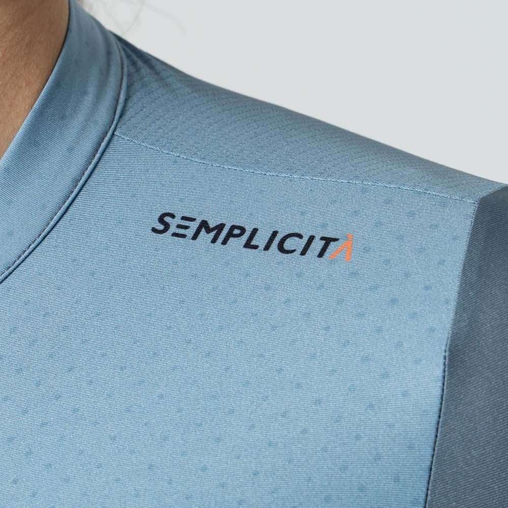 WOMEN'S POWDER BLUE LONG SLEEVE CYCLING JERSEY
