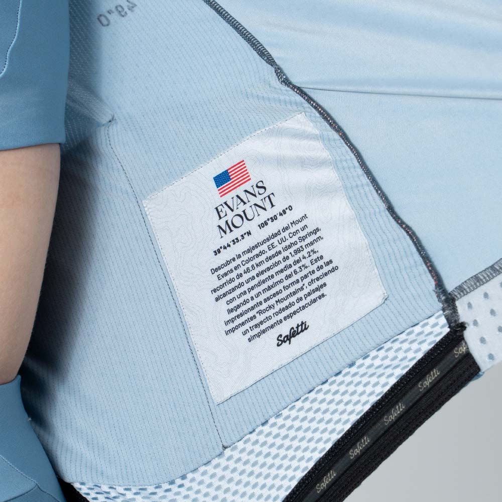 WOMEN'S POWDER BLUE LONG SLEEVE CYCLING JERSEY