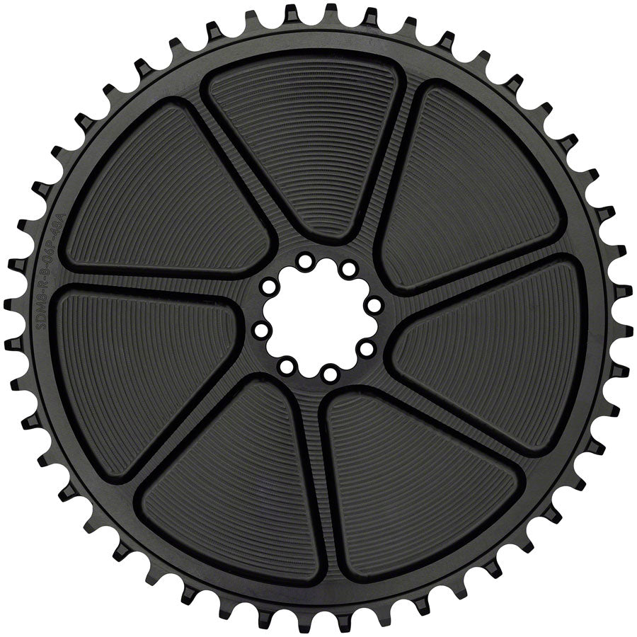 Wolf Tooth Aero Direct Mount Chainring - 48t, Direct Mount SRAM 8-Bolt, Drop-Stop B, Black