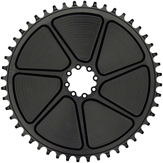 Wolf Tooth Aero Direct Mount Chainring - 48t, Direct Mount SRAM 8-Bolt, Drop-Stop B, Black