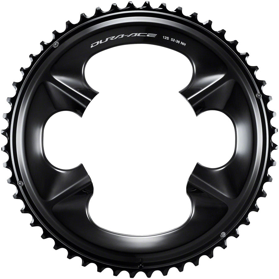 Shimano Dura-Ace FC-R9200 12-Speed Chainring - 52t, Asymmetric 110 BCD, Black, NH