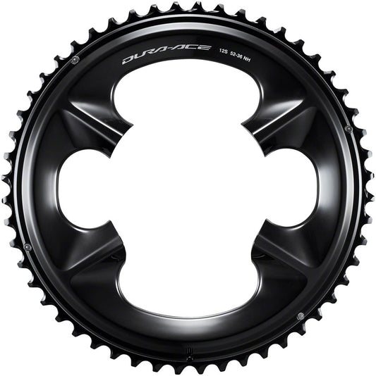 Shimano Dura-Ace FC-R9200 12-Speed Chainring - 52t, Asymmetric 110 BCD, Black, NH