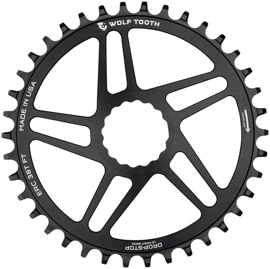 Wolf Tooth Direct Mount Chainring - 42t, RaceFace CINCH Direct Mount, Drop-Stop B, 10/11/12-Speed Eagle and Flattop Compatible, Black