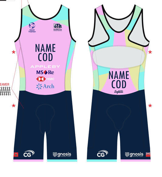 BTA - ITU Acqua Zero Sleeveless Triathlon SkinSuit. Women Open (W/ LOGOS)