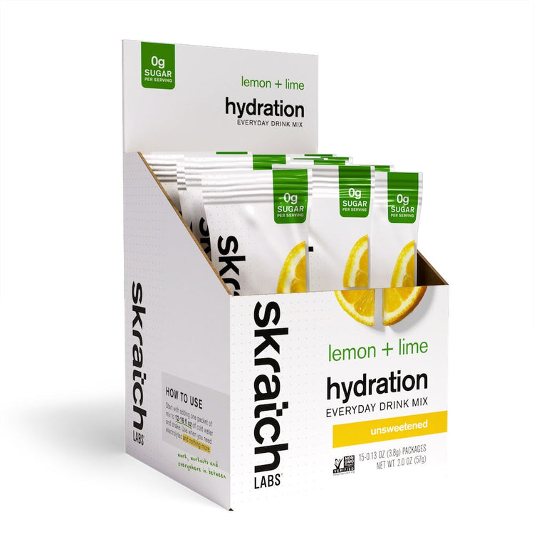 Skratch Labs Wellness Hydration Drink Mix: Lemon and Lime Box of 8 single