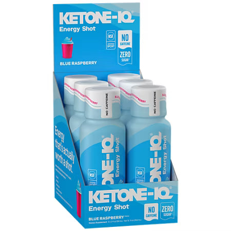 KETONE IQ ENERGY SHOT BLUE RASPBERRY BOX- serve 6 count