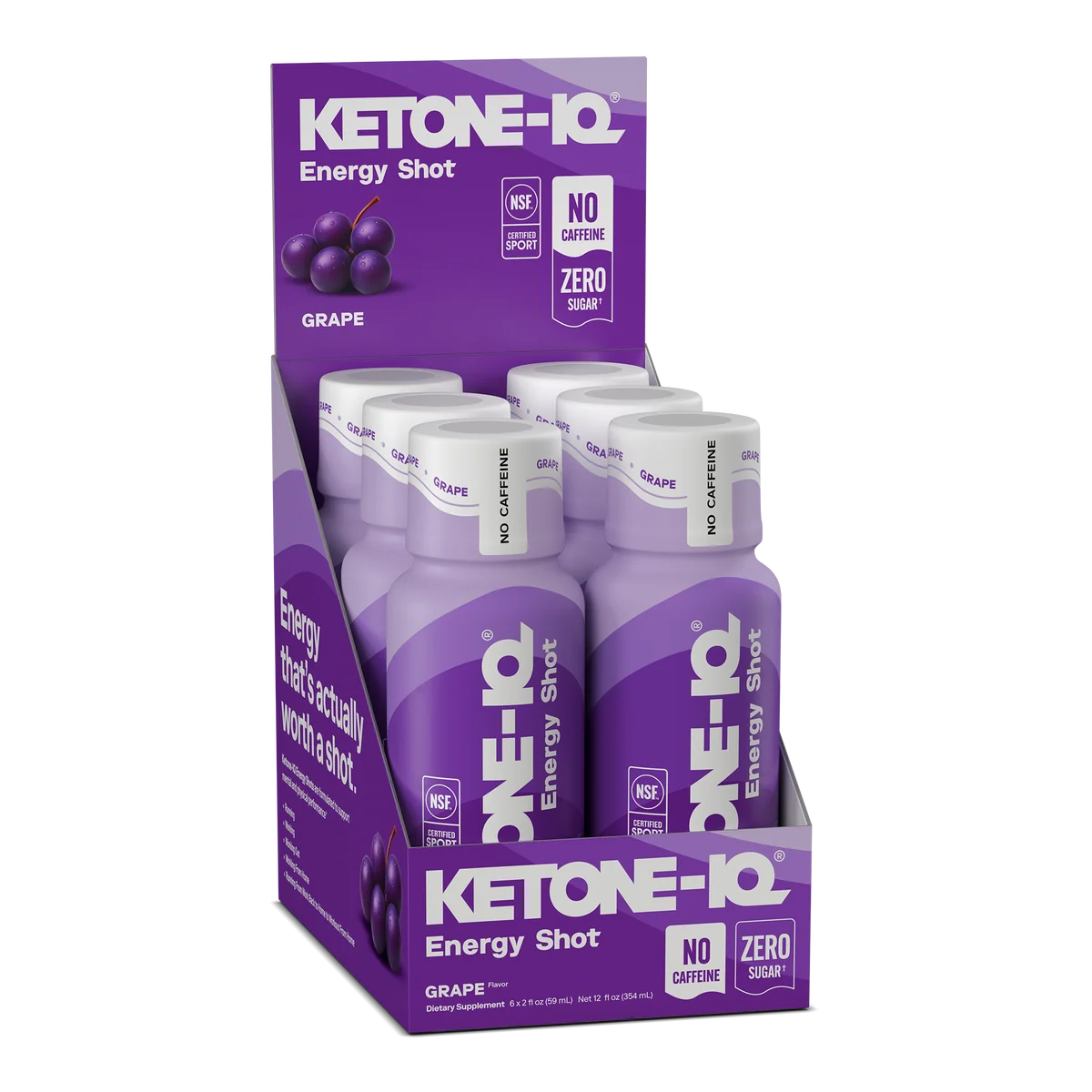 KETONE IQ ENERGY SHOT GRAPE BOX- serve 6 count