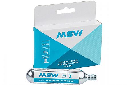 MSW CO2-20 CO2 Cartridge: 20g, 3 Pack