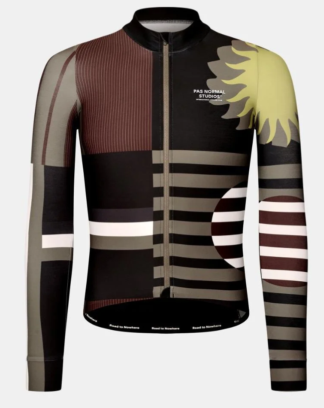 PAS Normal Studios Men's Mechanism Long Sleeve Jersey AOP International Dark Olive