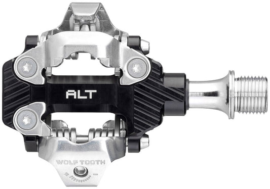 Wolf Tooth ALT XC Clipless Pedals - Dual Sided Clipless, Alloy, 9/16", Black, Pair, Shimano SPD