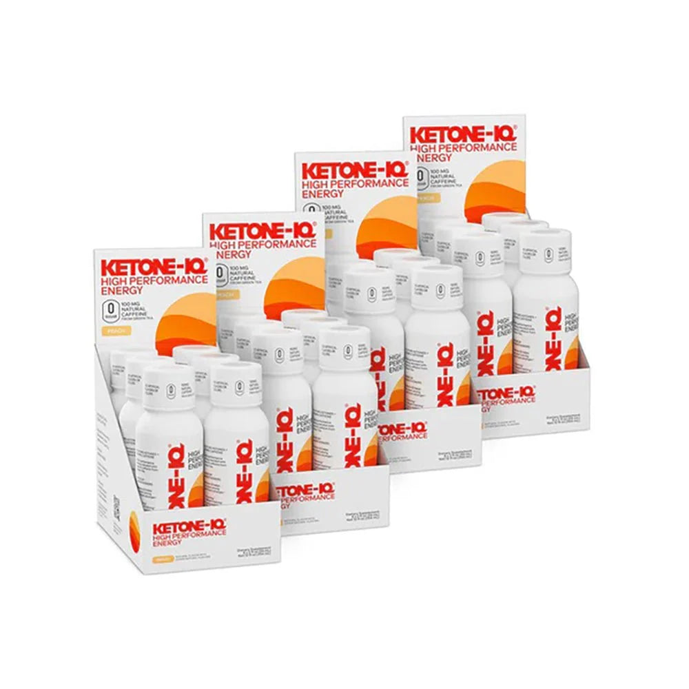 1 BOX KETONE-IQ CLASSIC PEACH + CAFFEINE 2oz BOX  serve - 6ct