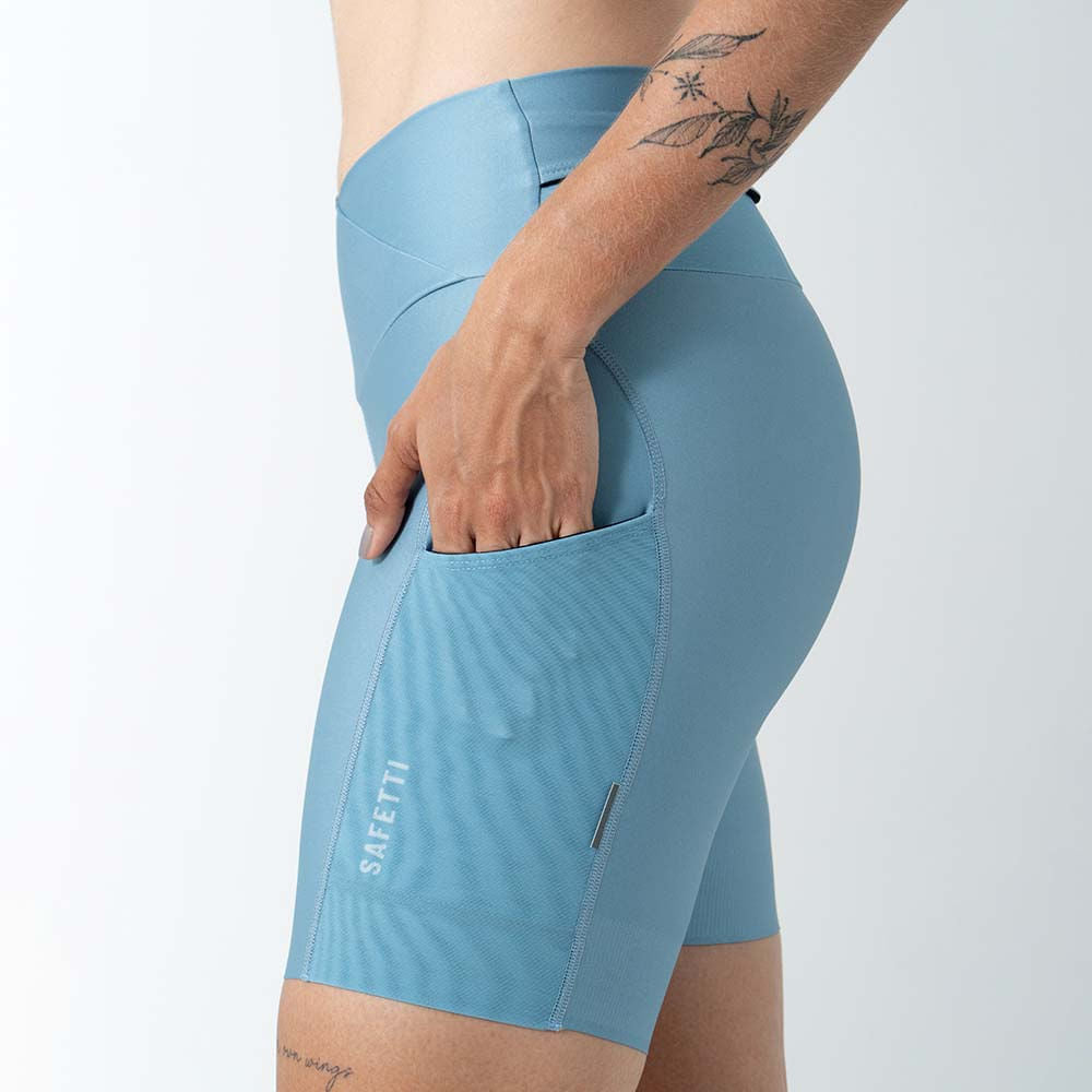 WOMEN'S TITAN 2.0 POWDER BLUE RUNNING SHORTS