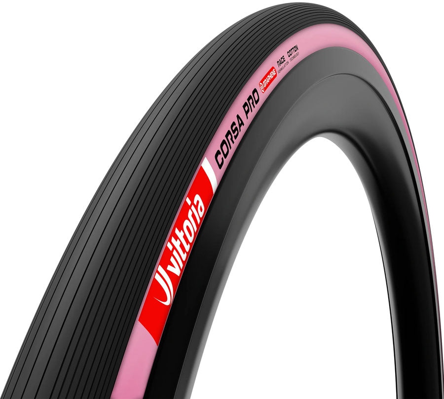 Vittoria Corsa Pro Tire - Tubeless, Folding, Pink/Black, 4C Race, Graphene, G2.0
