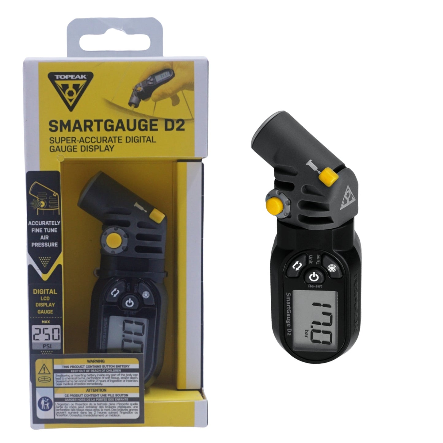 TOOL TIRE GAUGE TOPEAK SMARTGAUGE D2