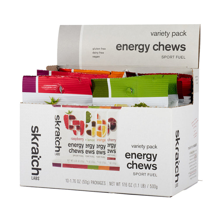 SKRATCH Energy Chews  Sport Fuel- Blueberry, 50,   Box of 10 Single Serving Packs single