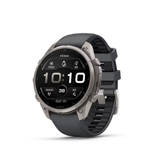 Garmin fēnix® 9 Pro – 47 mm Titanium with Graphite/Black Silicone Band