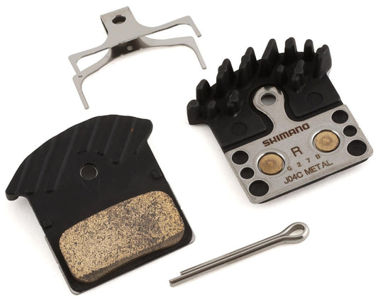 SHIAMAMO BRAKE PAD J04C METAL PAD W/FIN, W/SPRING, W/SPLIT PIN, 1 PAIR