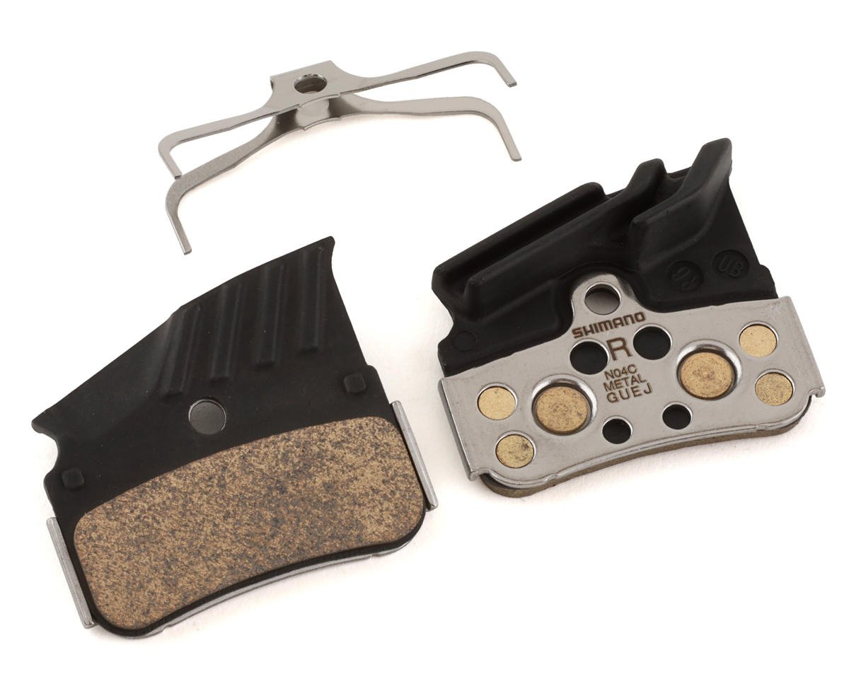SHIMANO DISC BRAKE N04C METAL PAD W/ FIN & SPRING, 1 PAIR