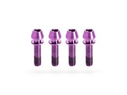TI BOLT KIT / STEM CLAMP/ PURPLE  KOGEL