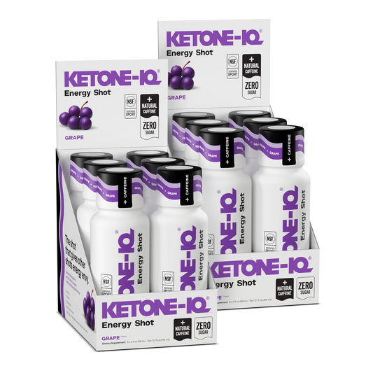 KETONE IQ ENERGY SHOT + CAFFEINE GRAPE BOX- serve 6 count