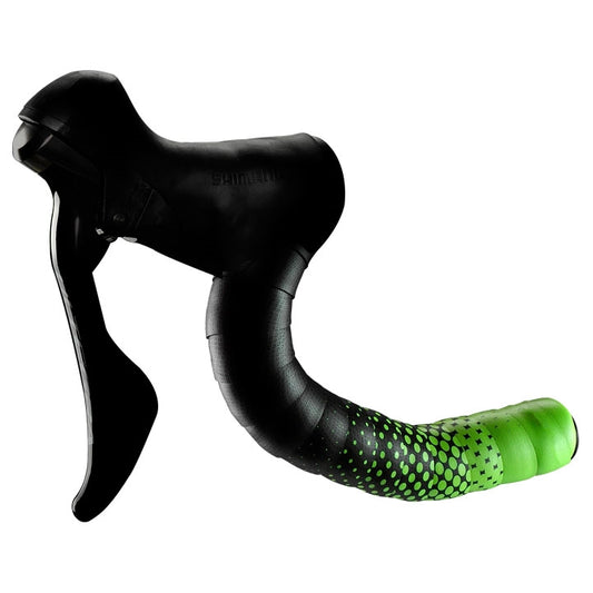 Leather Touch Handlebar Tape, Fusion Dot Neon Green