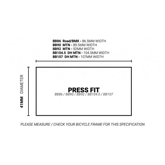 PRAXIS BOTTOM BRAKET 86 M30 ROAD/BMX  / 90/92 MTN