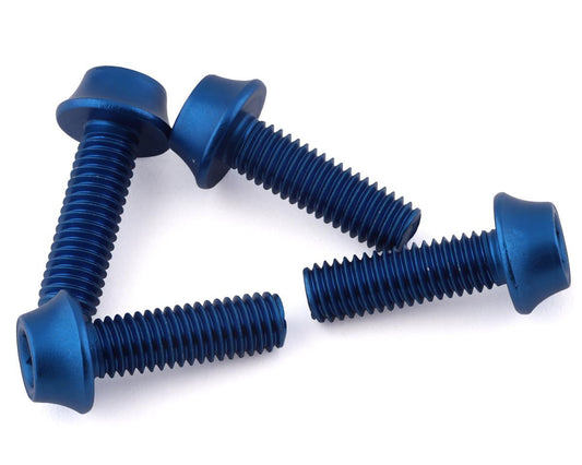 Aluminum Bottle Cage Bolt, 4 pcs - Blue
